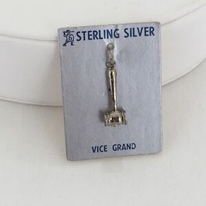 Vintage Sterling Silver Judge Court Gavel Charm Pendant Tiny Miniature NEW